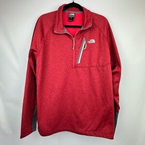 The North Face Canyonlands Pullover Fleece Jacket XL 1/4 Zip Long Sleeve Red